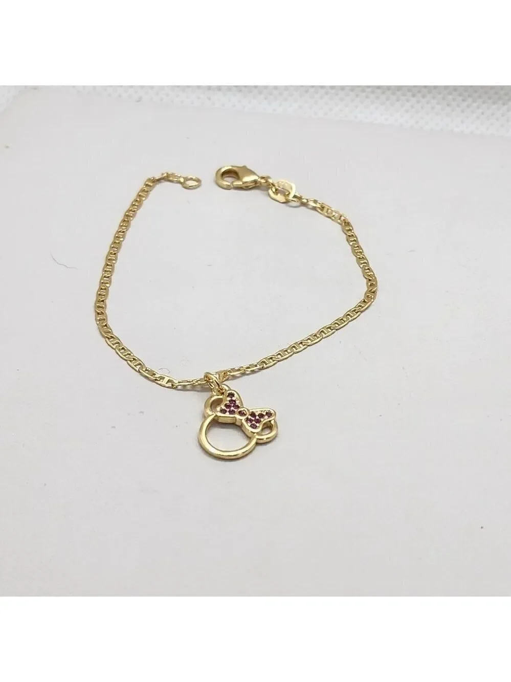 Brand New Brazilian 18k Gold Filled Minnie Bracelet
